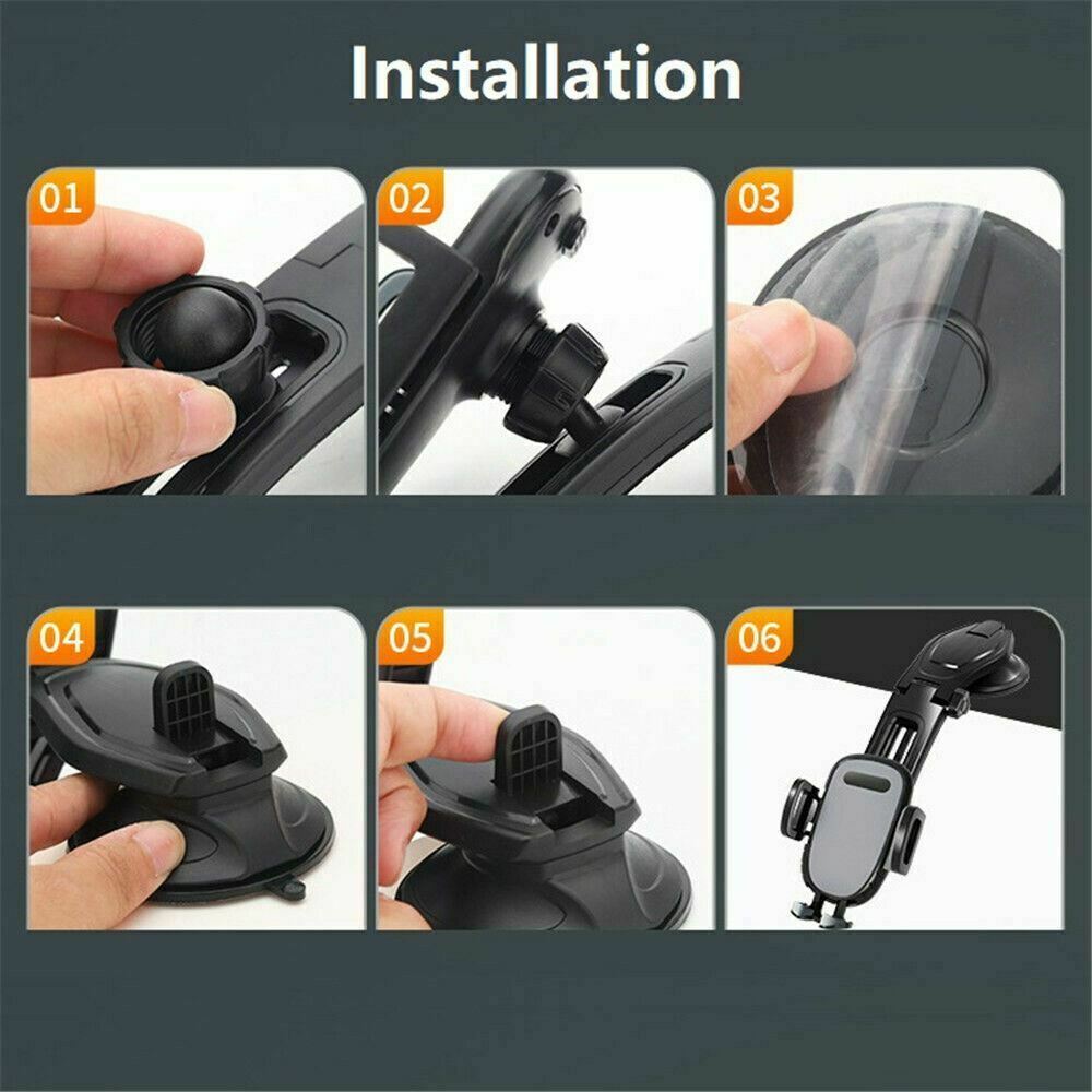 YFA 360 Rotatable Phone Mount Holder Car Dashboard Gravity Adjustable GPS Stand