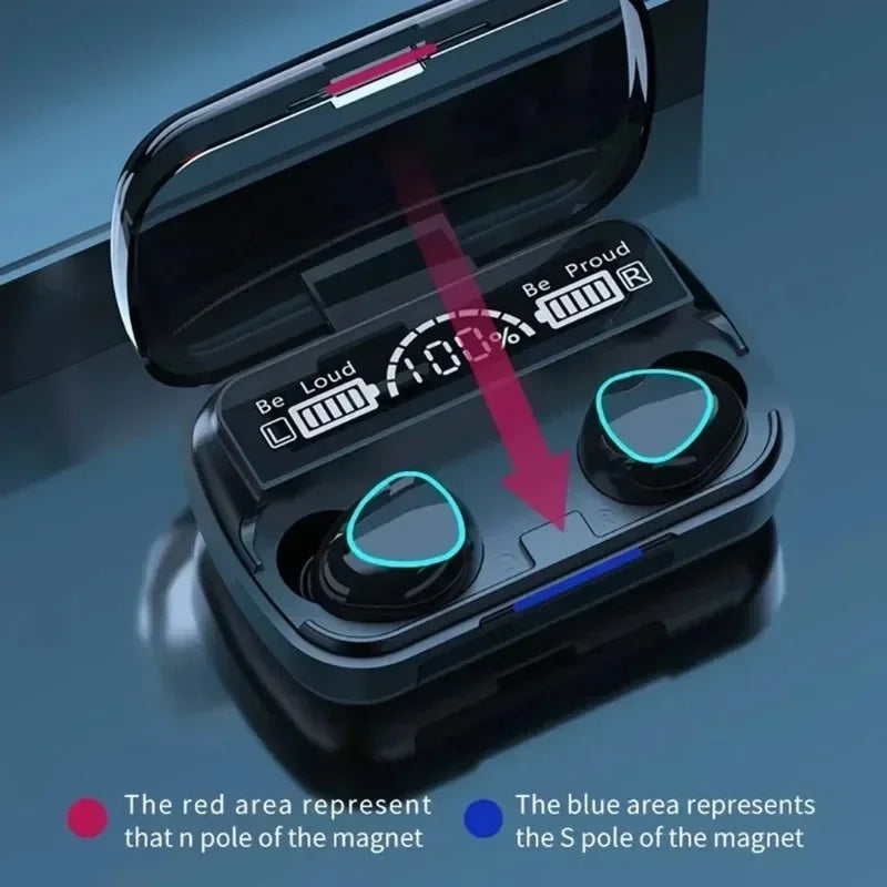 YFA Wireless Bluetooth Earphones Large Screen Intelligent Digital Display In Ear Breathing Light