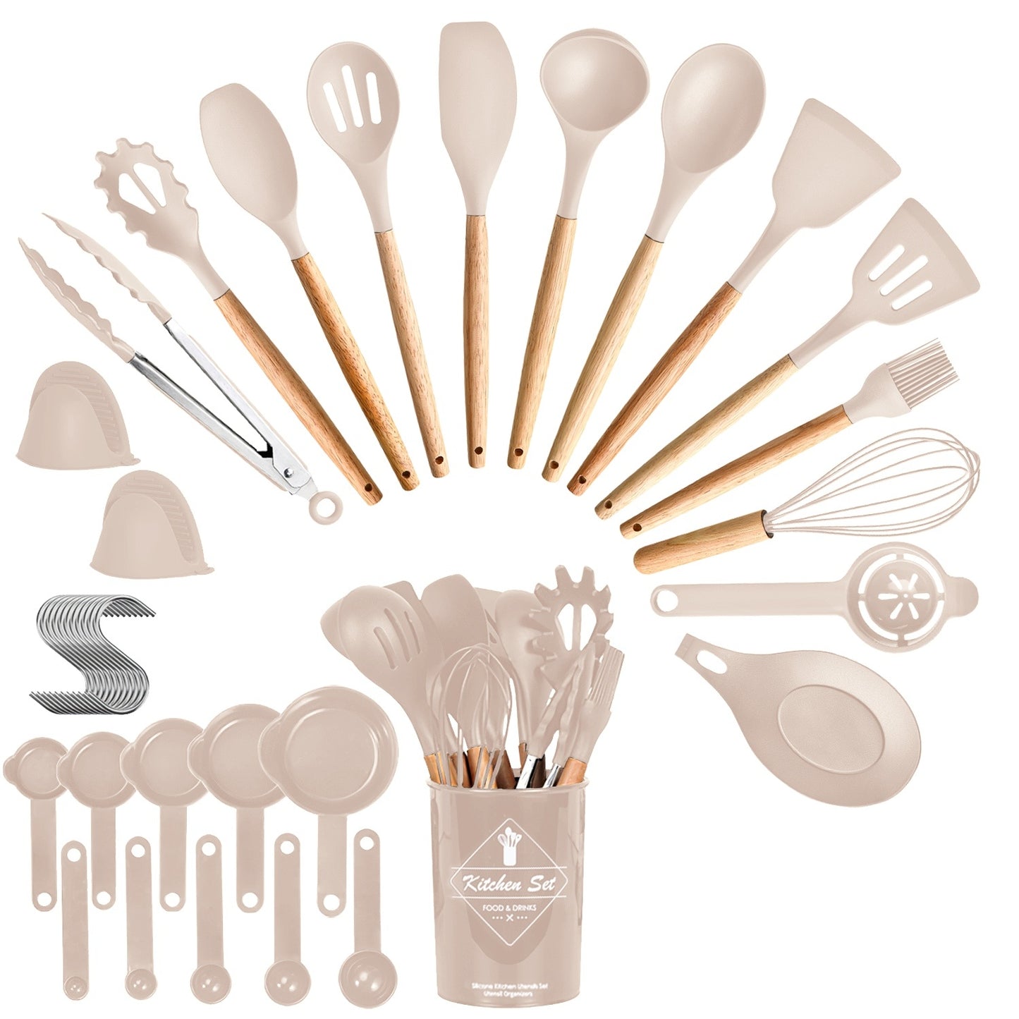 YFA Kitchen Cooking Utensils Set Of 35Pcs