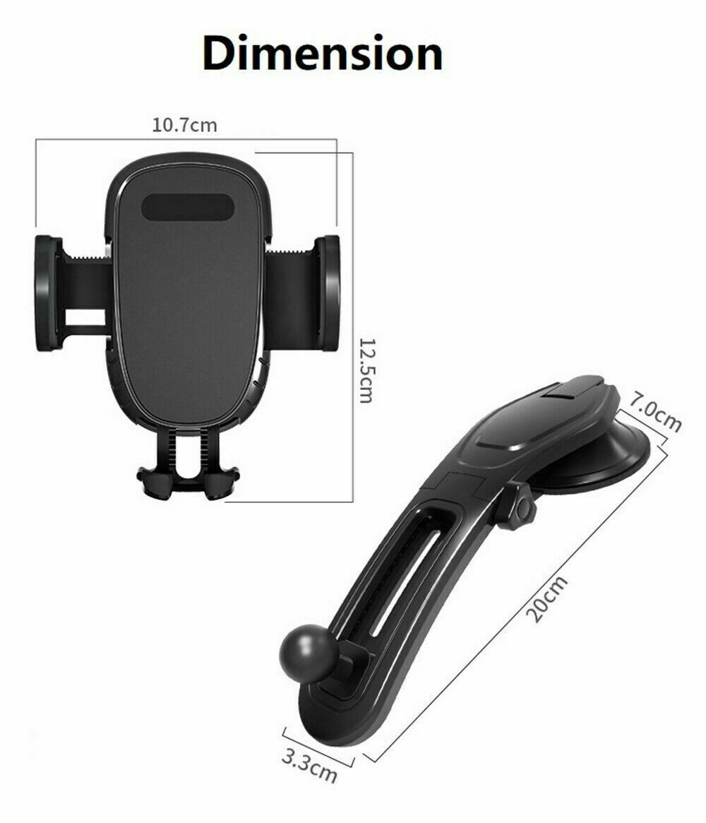 YFA 360 Rotatable Phone Mount Holder Car Dashboard Gravity Adjustable GPS Stand