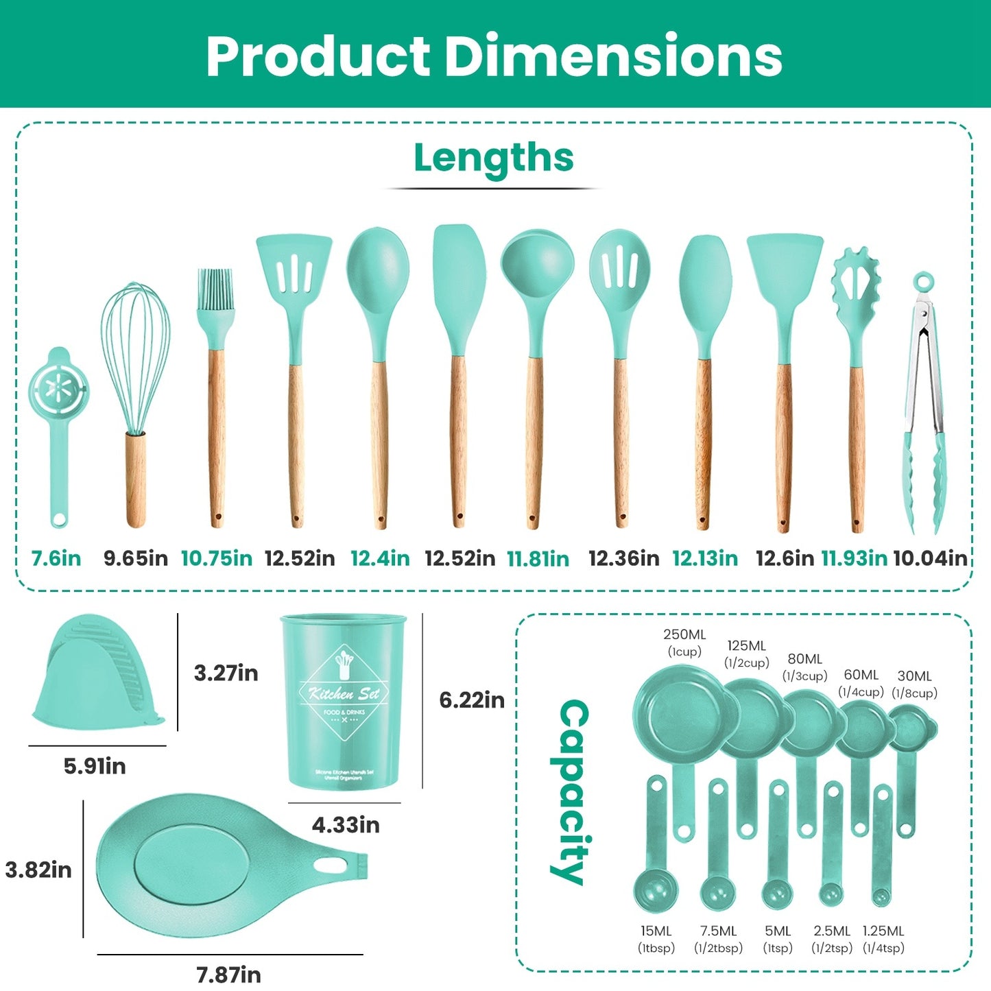 YFA Kitchen Cooking Utensils Set Of 35Pcs