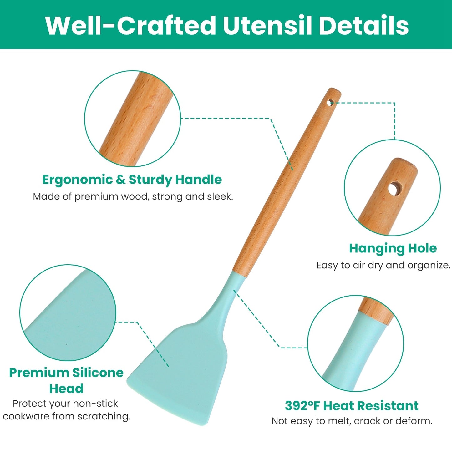 YFA Kitchen Cooking Utensils Set Of 35Pcs