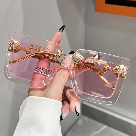 YFA Vintage Large Frame Glasses/Light Protection Glasses For Women