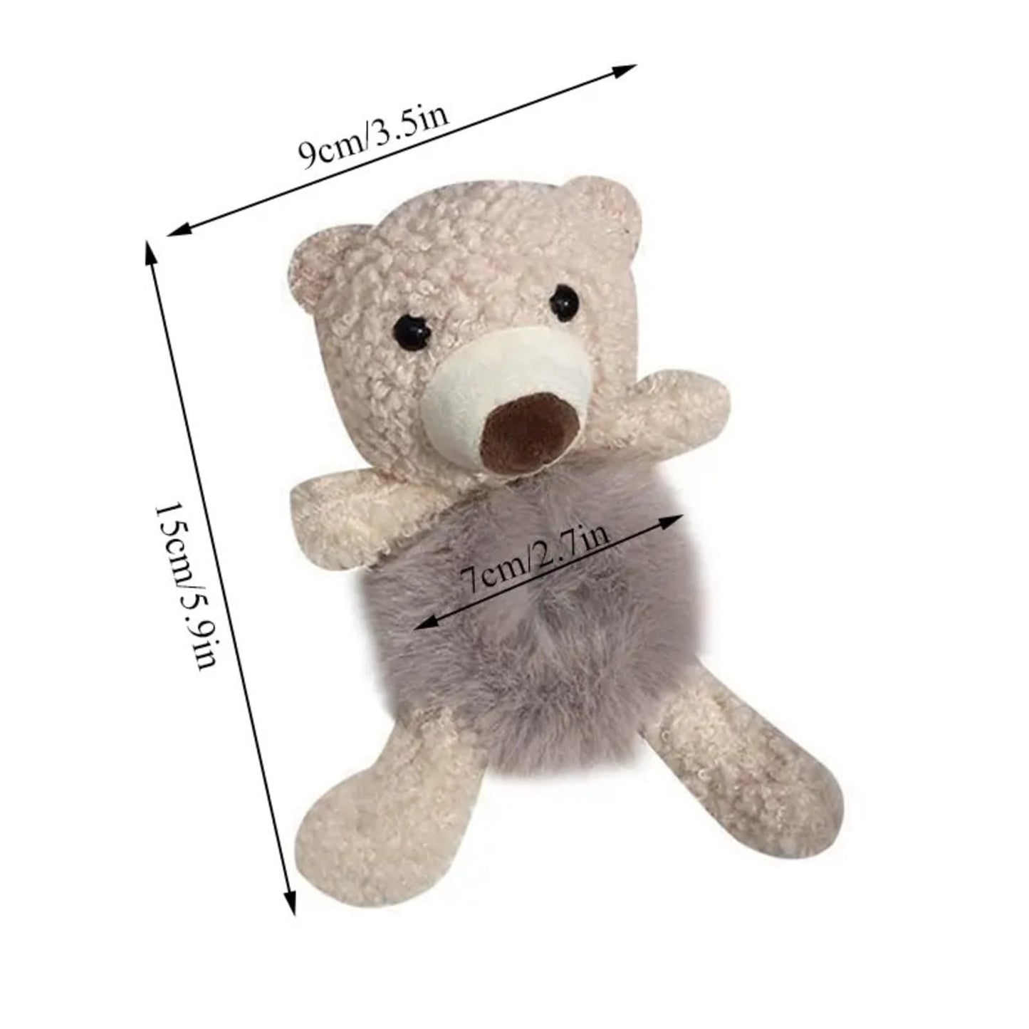 YFA Girls Scrunchies Bear and Band Rabbit Fur Hair Accessories