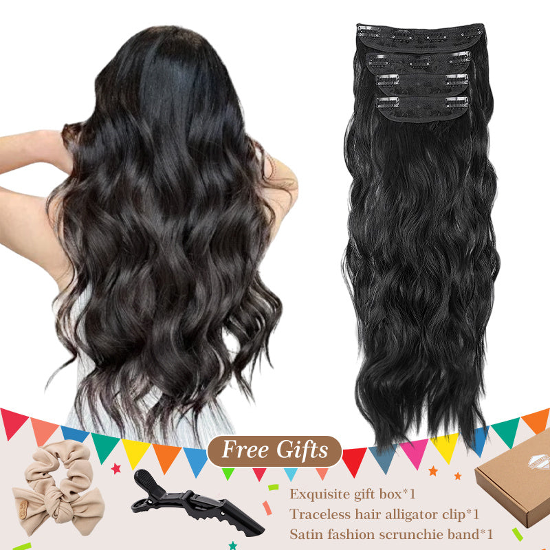 YFA Hair Extensions Long Straight Wavy Synthetic /Hair Extension for Everyday Fashion Accessories